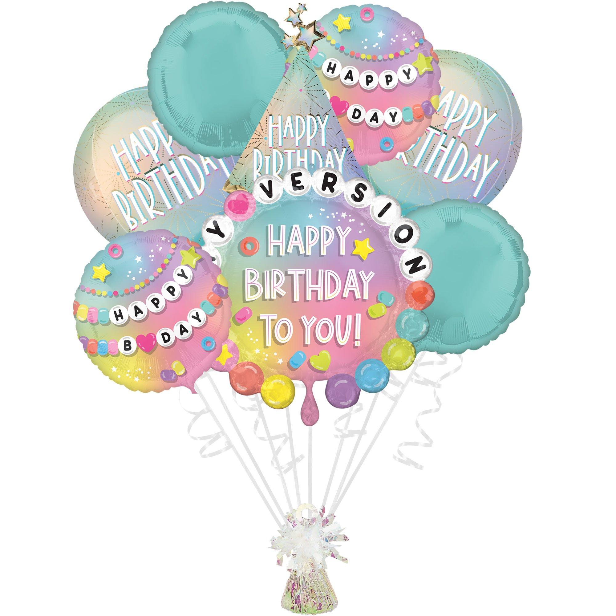 Friendship Bracelet Happy Birthday Foil Balloon Bouquet